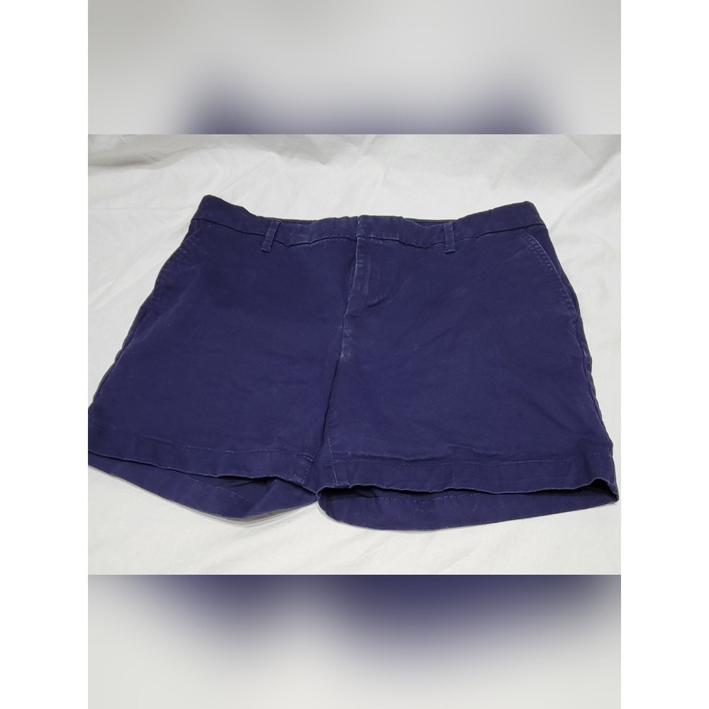 Tommy Hilfiger Women's Navy Blue Chino Shorts Cotton Twill Size 10 5" Inseam